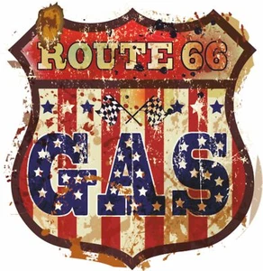 Aufkleber  2 x 45 mm Motiv Route 66 GAS ~~~~~ schneller Versand innerhalb 24 Stu - Bild 1 von 1