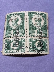 Mexico 1902 -1903 Revenue Block Used hinged (Lot 1 File 157) - Picture 1 of 2