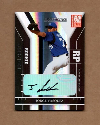 2004 Donruss Elite Extra Edition #256 Jorge Vasquez Autograph Card 0336/1000 RC - Image 1 of 2