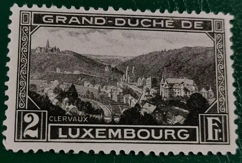 Люксембург: 1928 пейзаж 2 Fr. (Коллекционная марка). - Изображение 1 из 1