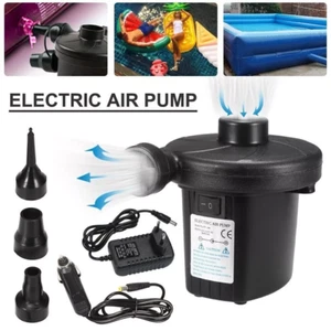 12V DC Electric Air Pump for Intex Inflatable Air Mattress Bed Boat Couch Pool - Picture 1 of 12