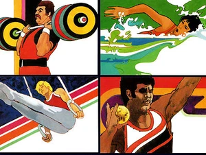 #C105 - C108 Summer Olympics FDC Maximum Cards - Picture 1 of 2