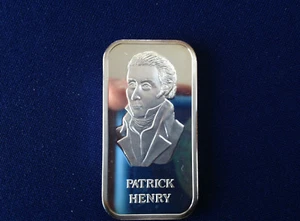1973 Washington Mint Patrick Henry WM-21V Type 1 Reverse Silver Art Bar P1881 - Picture 1 of 4