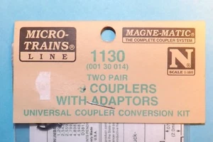 N Scale Micro-Train Couplers 1130 LONG T-SHANK W / ADAPTORS 001-30-014 - Picture 1 of 2