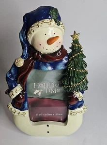 Snowman 3D Photo Frame Heavy Resin With Glass Insert - Imagen 1 de 9