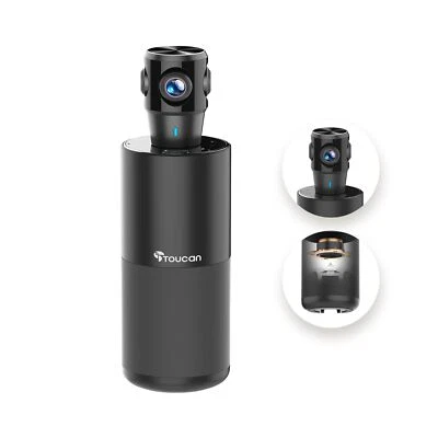 TOUCAN Telecamera per Videoconferenza 360 Gradi, 1080p HD Webcam con 4 Riduttori di Rumore... - Immagine 1 di 4