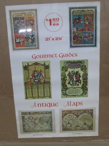 ANTIQUE MAPS 1970'S ADVERTISEMENT GOURMET ORDER GUIDE VINTAGE POSTER CNG2905 - Picture 1 of 3
