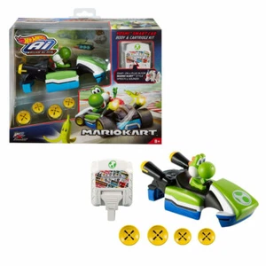 Cuerpo de coche inteligente de carreras Hot Wheels Ai Mario Kart Yoshi + kit de cartucho juego juguete - Imagen 1 de 12