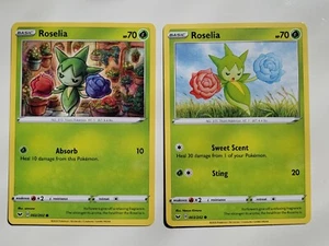 Roselia 002/202 & 003/202 LP - Sword Shield Pokemon Card - sowsow Naoyo Kimura - Picture 1 of 2