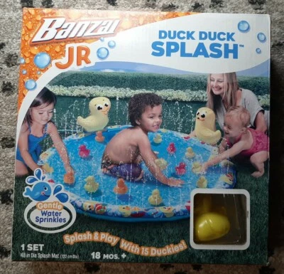 Banzai Jr Duck Duck Splash Inflatable Kiddie Splash Pad Pool with Ducks 18mo+ - Image 1 of 4