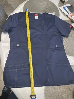 DICKIES NAVY 2 Piezas Uniforme Exfoliante Conjunto Mujer, Talla PEQUEÑA PARTE SUPERIOR PANTALONES Extra Pequeños Foto 1 de 4