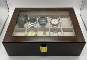 Caja Reloj Vitrina Organizador Cristal Rolex Seiko Invicta - Imagen 1 de 5