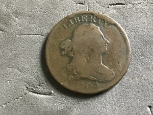 US Coin 1804 Draped Bust Half Cent 4 Stem - Picture 1 of 2