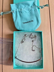 Collar Sonrisa TIFFANY Tono Plata K18 GP Colgante Usado Muy Bueno De Japón - Imagen 1 de 4
