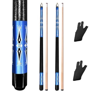 58 inch Set of 2 Pool Cue Sticks, 2 Piece Maple Billiard Cue Stick 20 Oz Grea... - Picture 1 of 7