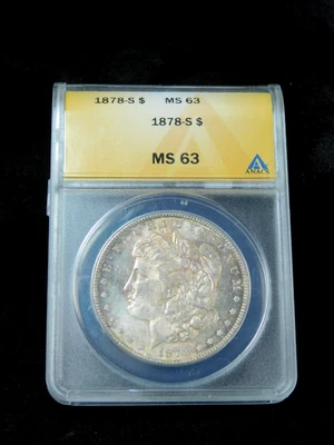 1878-S $1 Morgan Silver Dollar - ANACS MS63 - Image 1 of 4