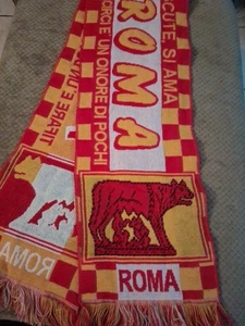 Sciarpa ricordo Forza Roma squadra calcio Roma Made in Italy - Foto 1 di 9