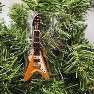 Vintage Mini 4" fliegende E-Gitarre hängender Christbaumschmuck ungeöffnet - Bild 1 von 2