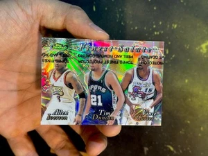 1999 Topps Finest Salute Gold Refractor Allen Iverson, Tim Duncan, Vince Carter - Bild 1 von 11