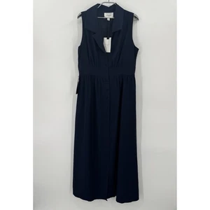 Maxi Camisa Vestido Pomander Place by Tuckernuck Azul Marino Noelle Sin Mangas Talla L - Imagen 1 de 8