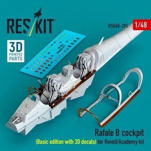 ResKit RSU48-0291 1/48 Rafale B Cockpit Basic with 3D Decals for Revell/Academy - Picture 1 of 3