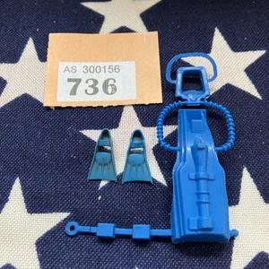 GI Joe Vintage 3.75" Cobra Action Force Aqua Shark Trooper Accessories Flippers - Picture 1 of 6