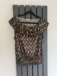 Be Beau Womens Black Owl Patterned Blouse Size 18 - Picture 1 of 5