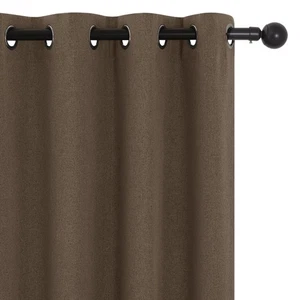 Total Blackout Curtains Linen Curtains Room Darkening Curtains with Grommets ... - Picture 1 of 8