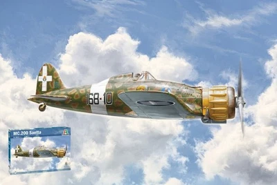 KIT MODELLINO AEREO STATICO ITALERI MACCHI C.200 SAETTA MODELLISMO SCALA 1/48 - Immagine 1 di 4