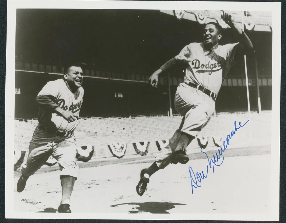 DON NEWCOMBE BROOKLYN DODGERS AUTOGRAPH AUTO SIGNED 8x10 B&W PHOTO - Image 1 of 1