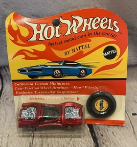 Vintage Hot Wheels Redline Mod Quad Red In Blister Pack Mattel 1969 - Picture 1 of 14
