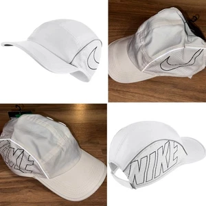 Cappellino Nike Aerobill AW84 Running 5 pannelli BIANCO 848377 100 NUOVO CON ETICHETTE DAVVERO RARO NUOVO - Foto 1 di 7