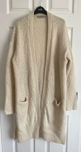 Cardigan popcorn All Saints avorio aperto davanti - Taglia Large - Foto 1 di 8