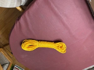 1/4" x 100' Yellow 3 Strand Braided Multi Use Utility Rope - Picture 1 of 8