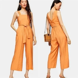 Topshop Jumpsuit Belted Crop US 6 NWT - Picture 1 of 11