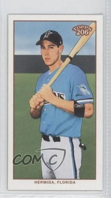 2002 Topps 206 Mini Red Sweet Caporal Back Jeremy Hermida #424 Rookie RC - Image 1 of 2