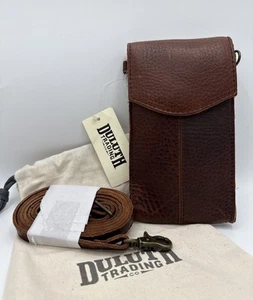 NEW Duluth Trading Co. Lifetime Leather Crossbody Phone Case. Brown - Picture 1 of 6