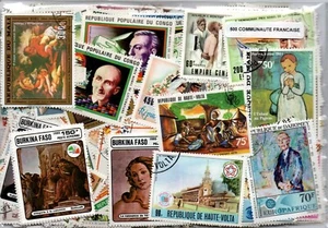 Lot de 500 timbres de la communauté Francaise - Foto 1 di 1