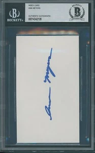 Ann Meyers Signed Index Card Beckett Authentic Autograph *2109 - Picture 1 of 1