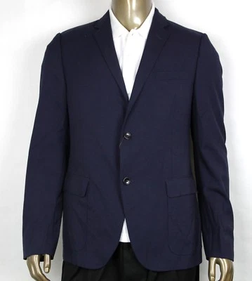 $1860 Gucci Men's Blue Poly/Wool/Elastane Formal Jacket 2 Buttons 398953 4379 - Image 1 of 4