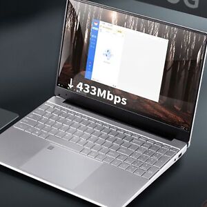 15.6 Inch Laptop Silver 16GB RAM IPS Display Quad Core N5095 CPU Fingerprint SD0