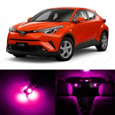 Paquete de 10 luces interiores LED rosas para Toyota C-HR CHR 2018-2021 + HERRAMIENTA DE PALANCA Foto 1 de 4