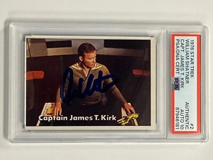 WILLIAM SHATNER 1976 Topps Star Trek #2 Signed PSA DNA 10 Auto - Picture 1 of 2