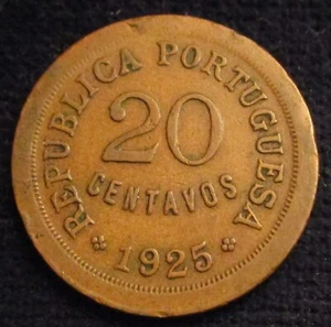 PORTUGAL, PRIMERA REPÚBLICA, 20 CENTAVOS 1925, EN MUY BUEN ESTADO, ESCASO. - Imagen 1 de 2