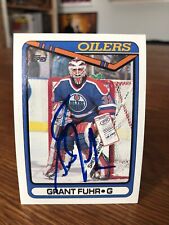 1990-91 TOPPS #321 GRANT FUHR SIGNED AUTOGRAPHED CARD