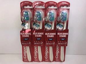 4 Colgate 360 Toothbrush, Optic White, SOFT, with Tongue & Cheek Cleaner - Picture 1 of 3