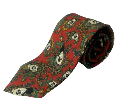 Corbata Disney Vintage Paisley Mickey Mouse Por Balance Inc Hecha en EE. UU. Foto 1 de 4