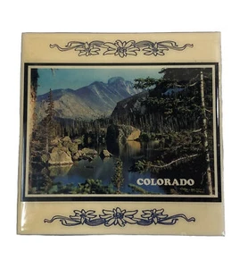 Colorado Mountains Backsplash 6x6 Decorative Ceramic Wall Art Tile Kitchen Vtg - Picture 1 of 4