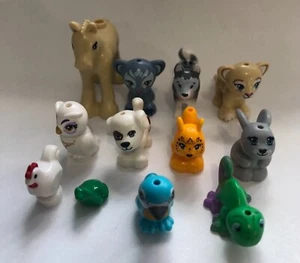 Lot Of 12 Lego Mini Figures Minifigures Animals Owl Dogs Lizard Chicken Frog - Bild 1 von 6