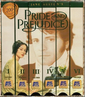 Pride and Prejudice VHS 1996 Jane Austen Colin Firth Jennifer Ehle Romance A&E - Image 1 of 3